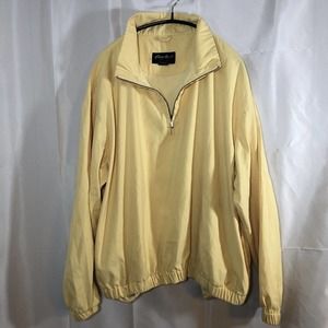 Eddie Bauer Golf Pullover Windbreaker Yellow Womens Large
